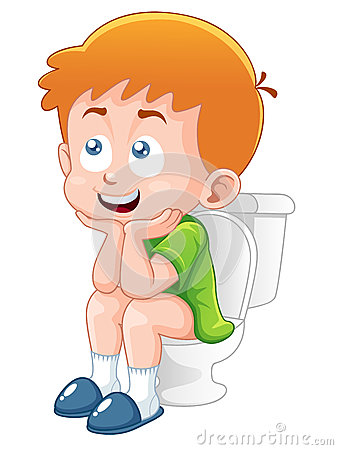 Little Boy Is Sitting On The Toilet Royalty Free Stock Photo   Image