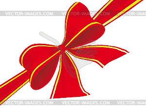 Big Bow Of Red Ribbon   Vector Clipart