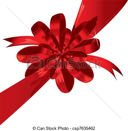 Of Big Red Holiday Bow On White Background Csp7635462   Search Clipart    