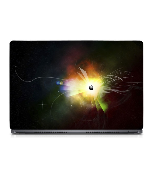 Advent Graphics Apple Logo In Coloured Galaxy Sparkle 15 6 Inch Laptop