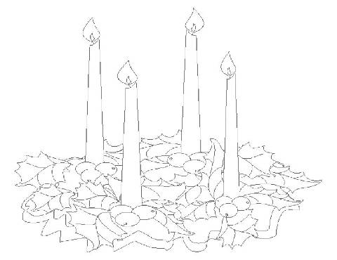 Advent Wreath Coloring Page Everything Preschool Coloring