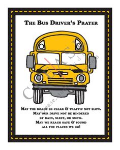 Bus Driver S Prayer 8x10 Printable Instant By Creasestudio On Etsy  4
