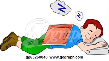 Falling Asleep While Studying Illustration  Stock Clip Art Gg63260040