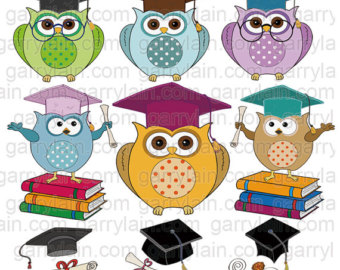 Graduation Clipart Owl Graduate Clip Art Cap Certificate Diploma