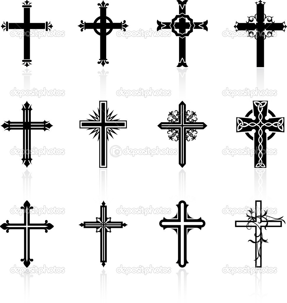 Religious Cross Design Collection   Stock Vector   Iconspro