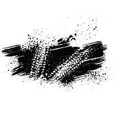 Black Tire Track Background   Clipart Graphic