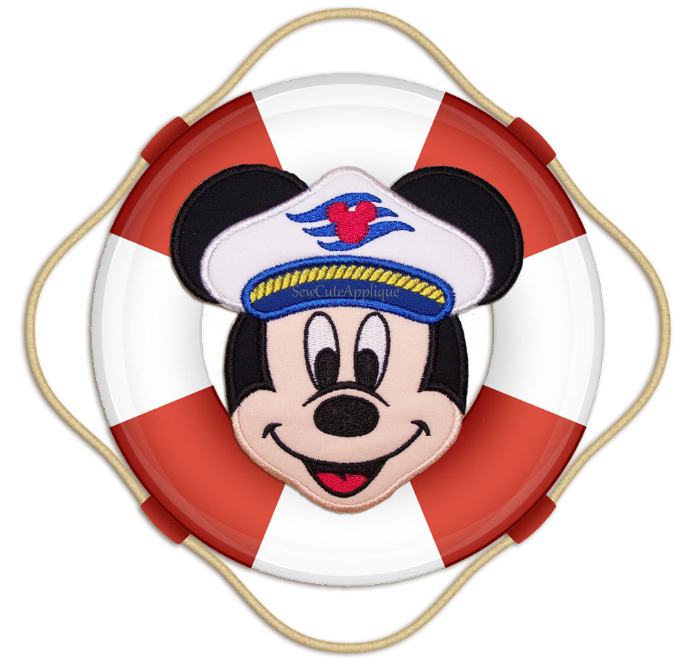 Cruise Mickey Mouse Face No Sew Applique Patch