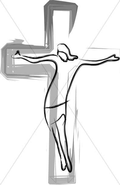 Jesus On The Cross Painted Abstract Simple Jesus With Cross