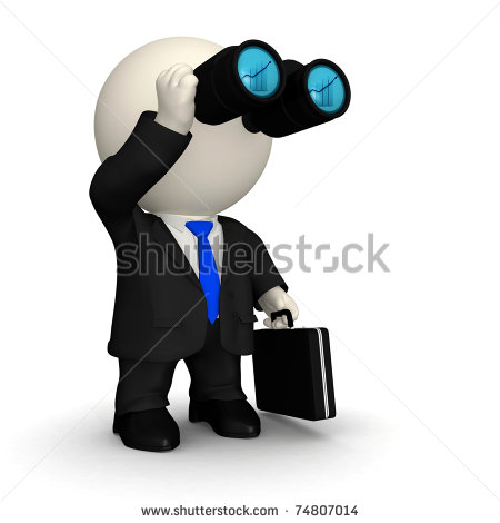 Man Looking Through Binoculars Clipart 3d Business Man Looking
