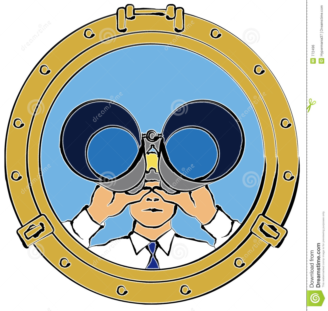 Man Looking Through Binoculars Royalty Free Stock Image   Image    