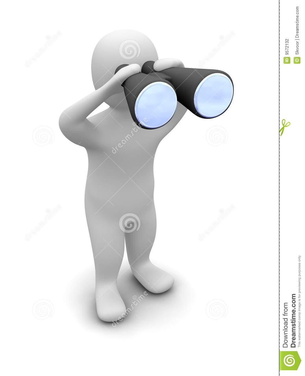 Man Looking Through Binoculars Stock Photography   Image  9572132