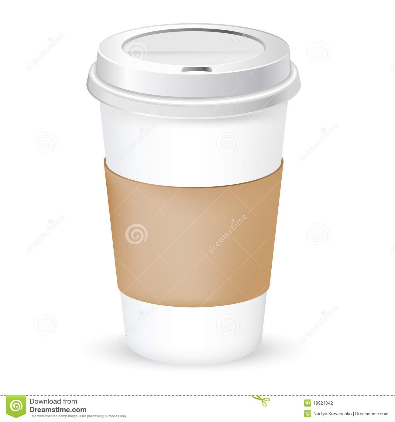 Paper Coffee Cup As Illustration Of Coffee Take Out Vector