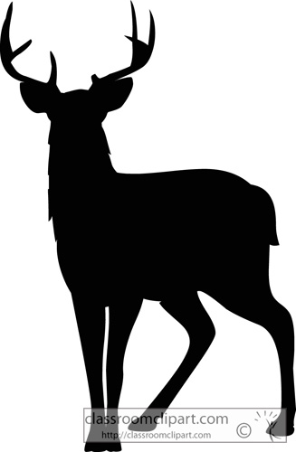 Silhouettes   Mule Deer Silhouette 630 2   Classroom Clipart