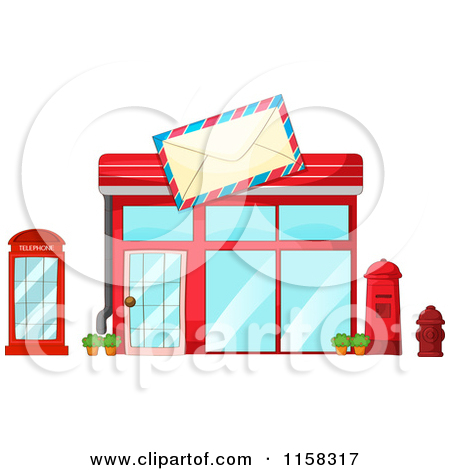 Royalty Free  Rf  Post Office Building Clipart Illustrations Vector