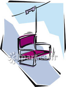 An Empty Chair On A Ski Lift Royalty Free Clipart Picture
