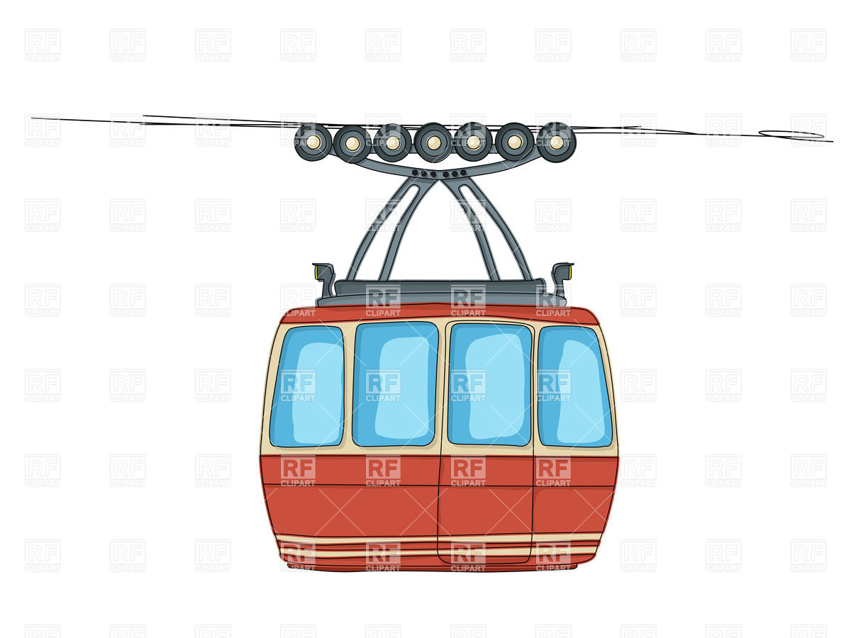 Cable Car On Ropeway Cartoon Drawing 20273 Transportation Download