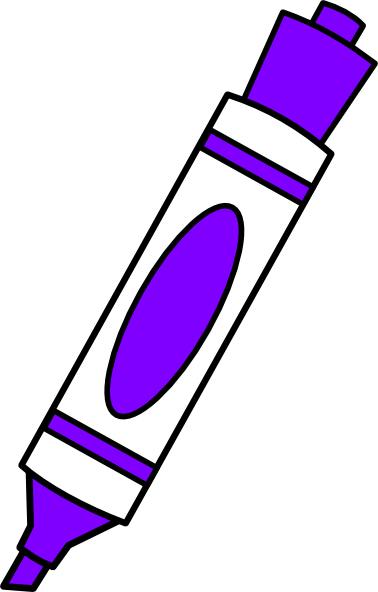 Purple Coloring Marker Clip Art At Clker Com   Vector Clip Art Online
