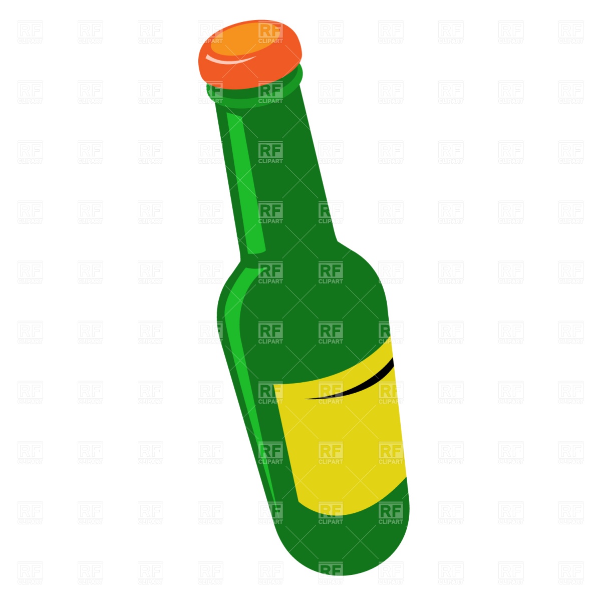 Tilted Beer Bottle Download Royalty Free Vector Clipart  Eps