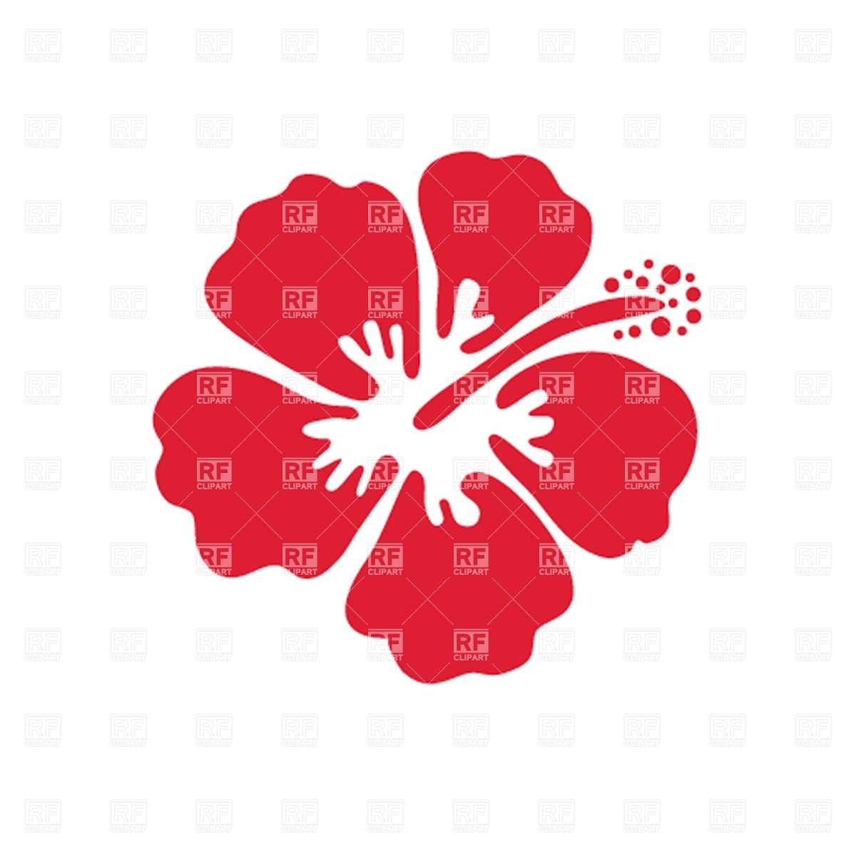 Simple Red Hibiscus Flower Download Royalty Free Vector Clipart  Eps