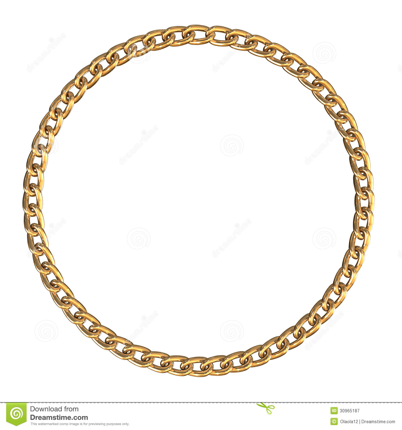 Frame With Golden Chain Royalty Free Stock Photography   Image