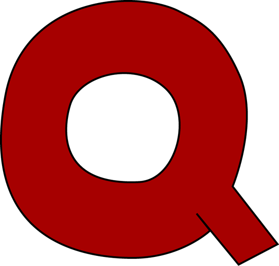 Red Letter Q Clip Art Image   Large Red Capital Letter Q