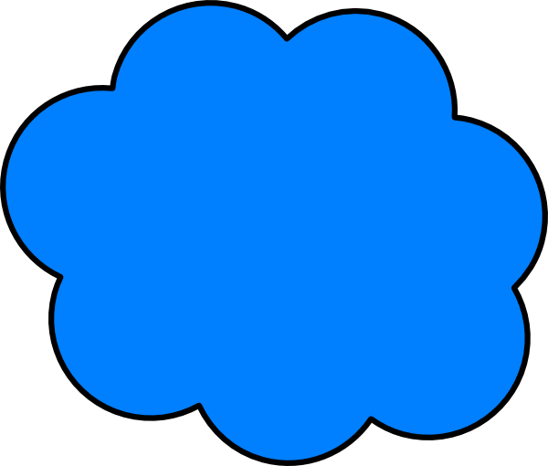 Blue Cloud Clip Art At Clker Com   Vector Clip Art Online Royalty