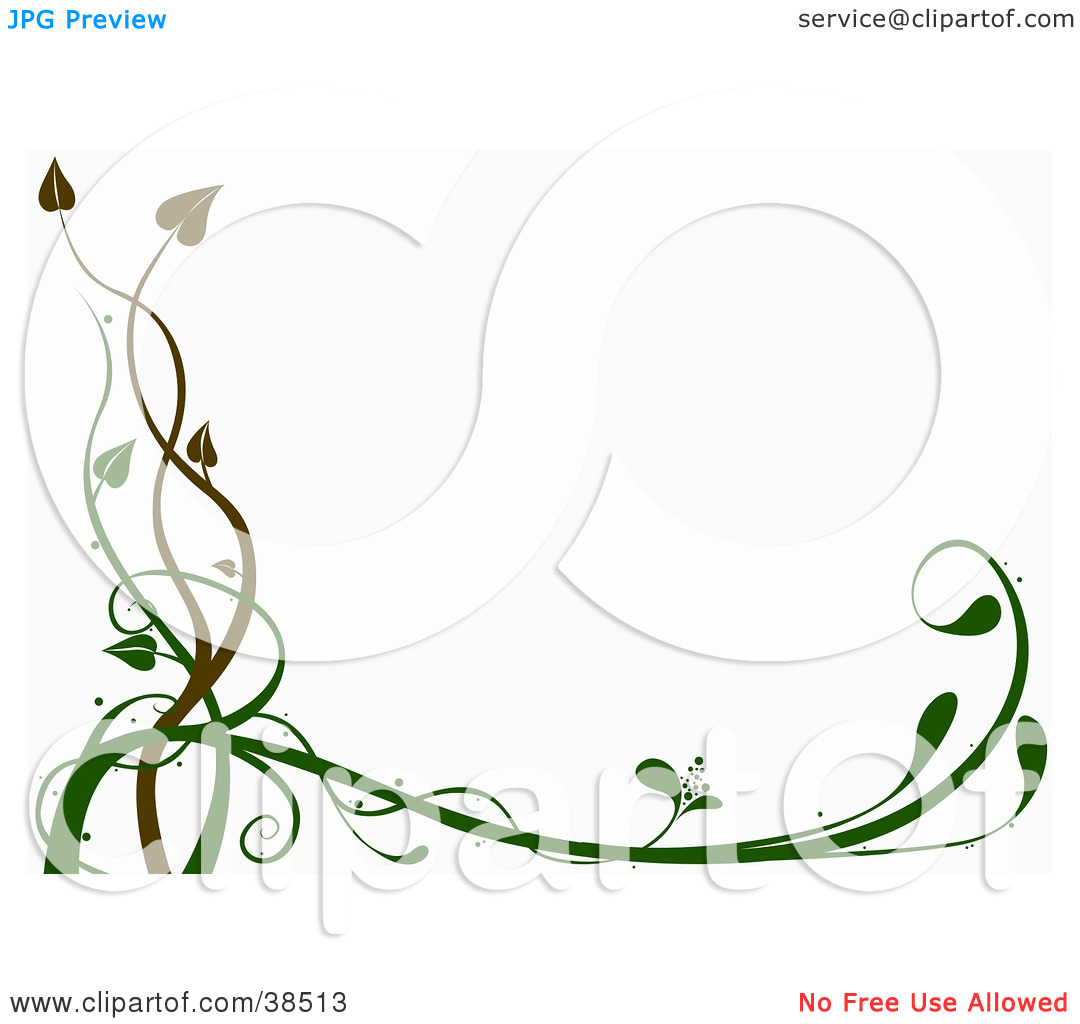 Clipart Illustration Of A White Background Bordered With Brown And