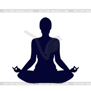 Pose Yoga Silhouette   Color Vector Clipart