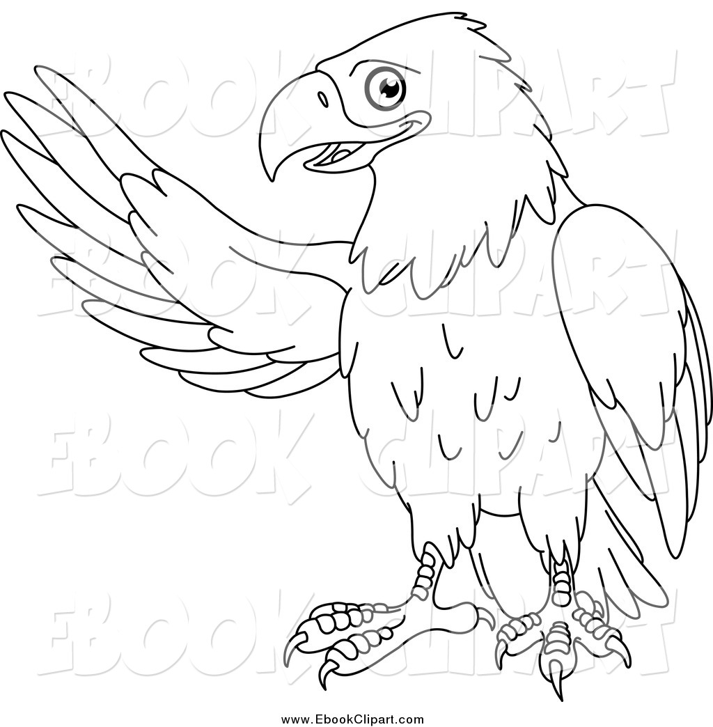 Vector Clip Art Of A Black And White Presenting Eagle By Yayayoyo