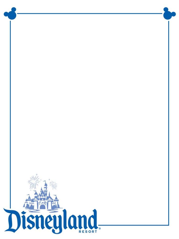 Disneyland  Blue Castle Logo    Project Life Disney Journal Card