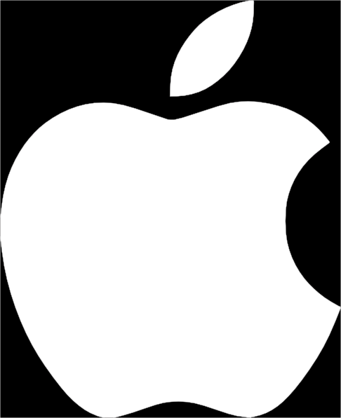 Apple Logo On Black Background Clip Art At Clker Com   Vector Clip