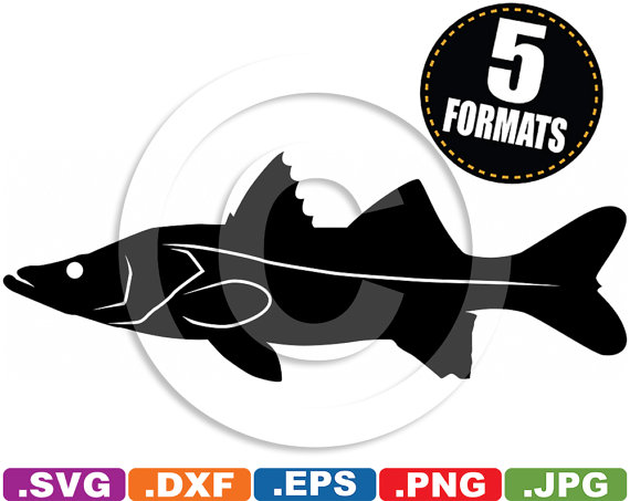 Snook Fish Clip Art Image   Svg   Dxf Cutting Files For Cricut And    