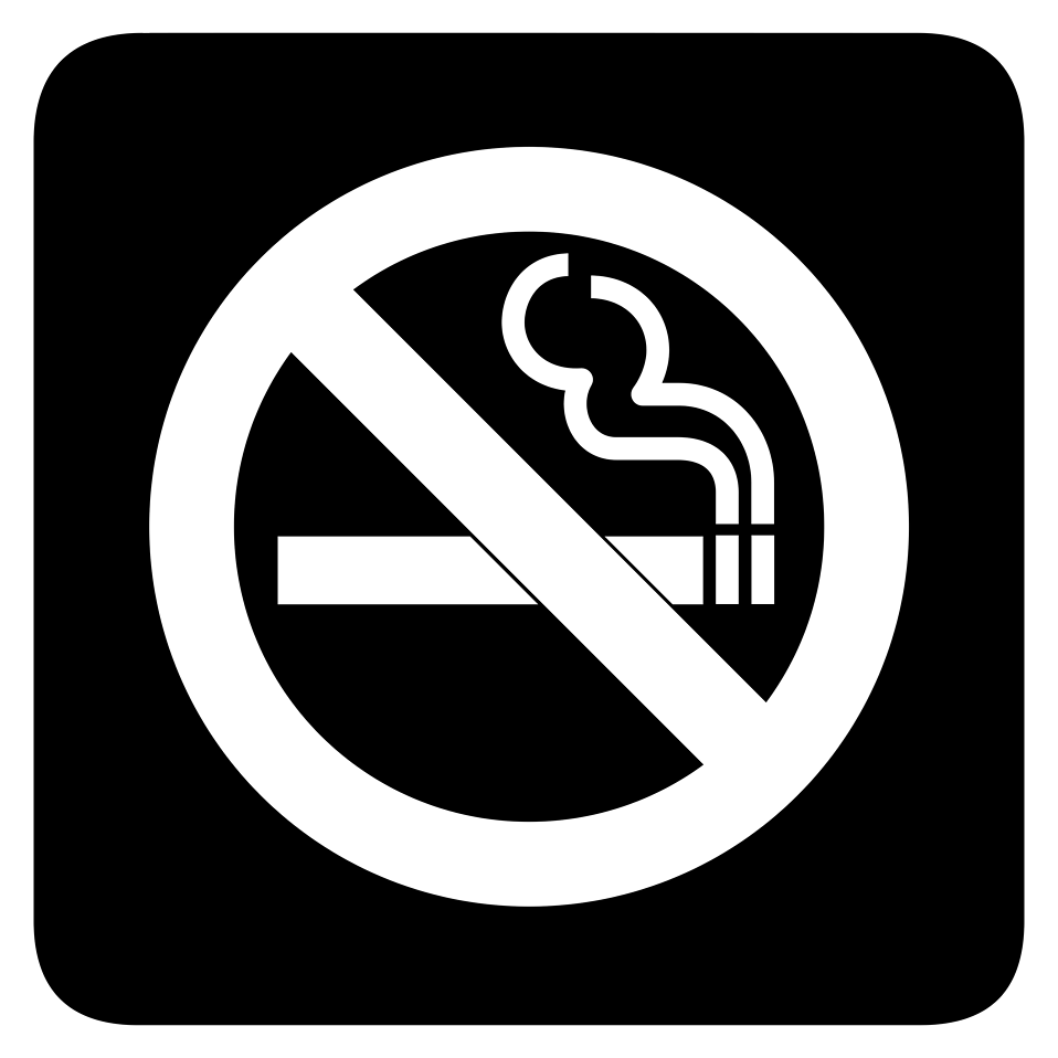 Illustration Of A Black And White No Smoking Symbol With A Transparent