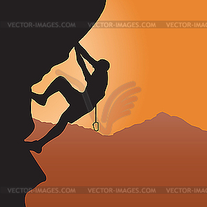 Rock Climbing   Vector Image