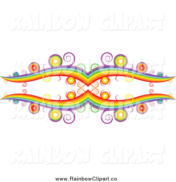 Vector Clip Art Of A Colorful Border With Circles And Spirals