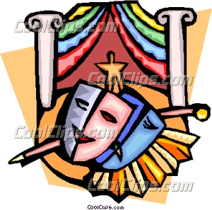 Theatre Masks And Stage Clip Art