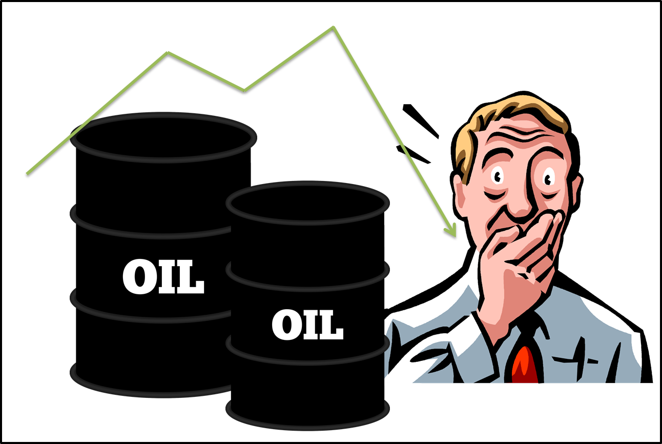 Crude Oil Prices Falling Barrel Shocked Businessman Chart Clipart