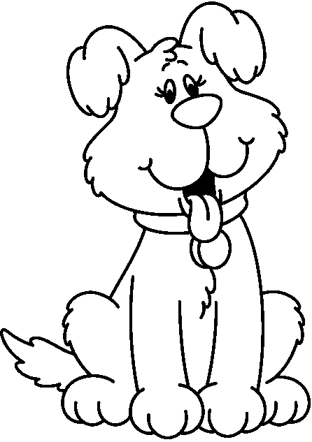 Cute Dog Clipart Black And White   Clipart Best