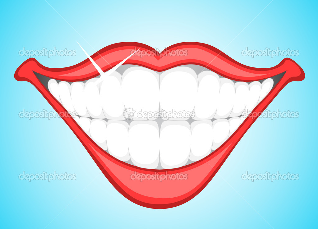 Smiling Teeth Clip Art   Stock Vector   Baavli  9787901