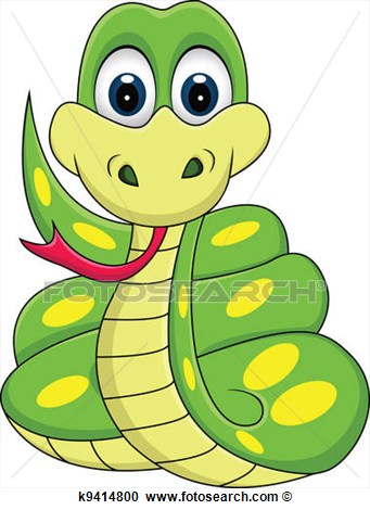 Funny Snake Cartoon View Large Clip Art Graphic