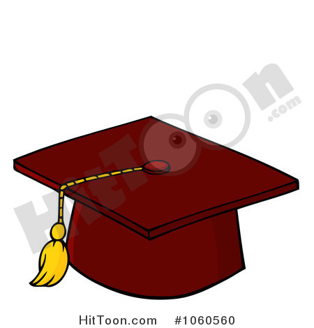 Royalty Free Vector Clip Art Illustration Of A Red Graduation Cap And