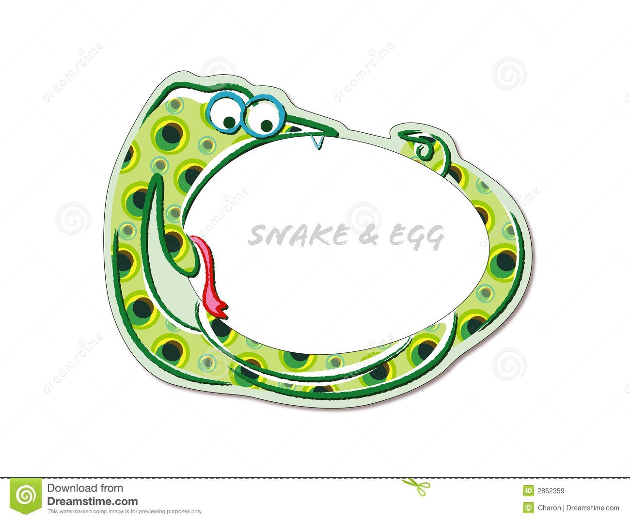 Snake Biting An Egg Cute Cartoon Royalty Free Stock Images   Image