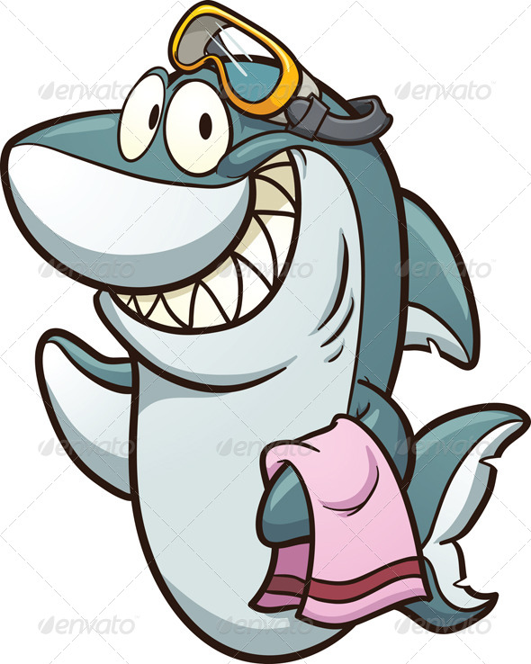 Shark With Goggles   Animals Characters