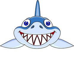 Smiling Shark Cartoon Stock Vector