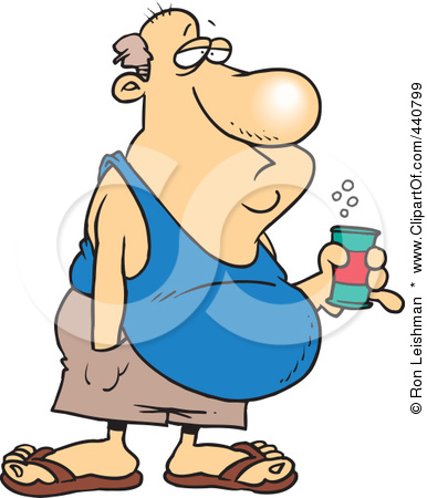 Free Rf Clip Art Illustration Of A Cartoon Man With A Beer Belly