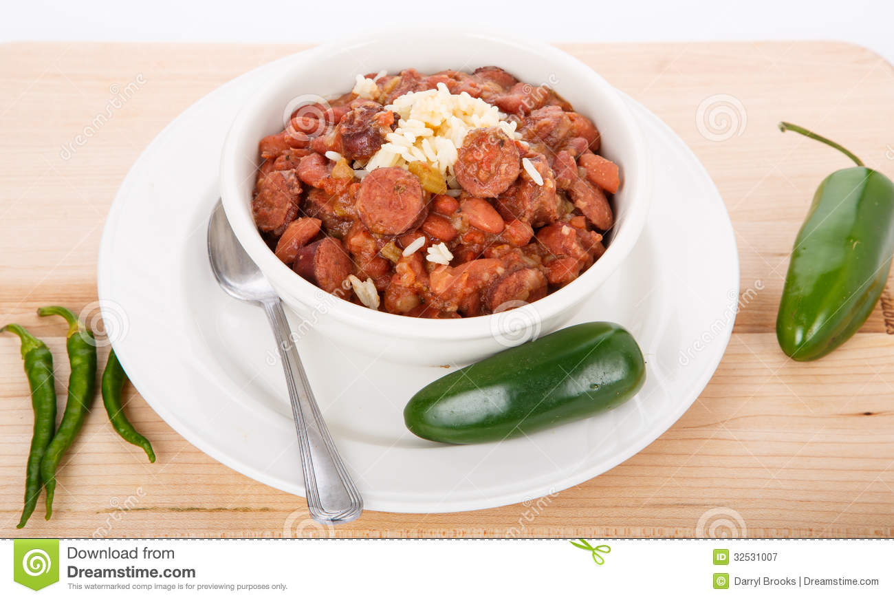 Red Beans And Rice With Peppers Royalty Free Stock Photography   Image