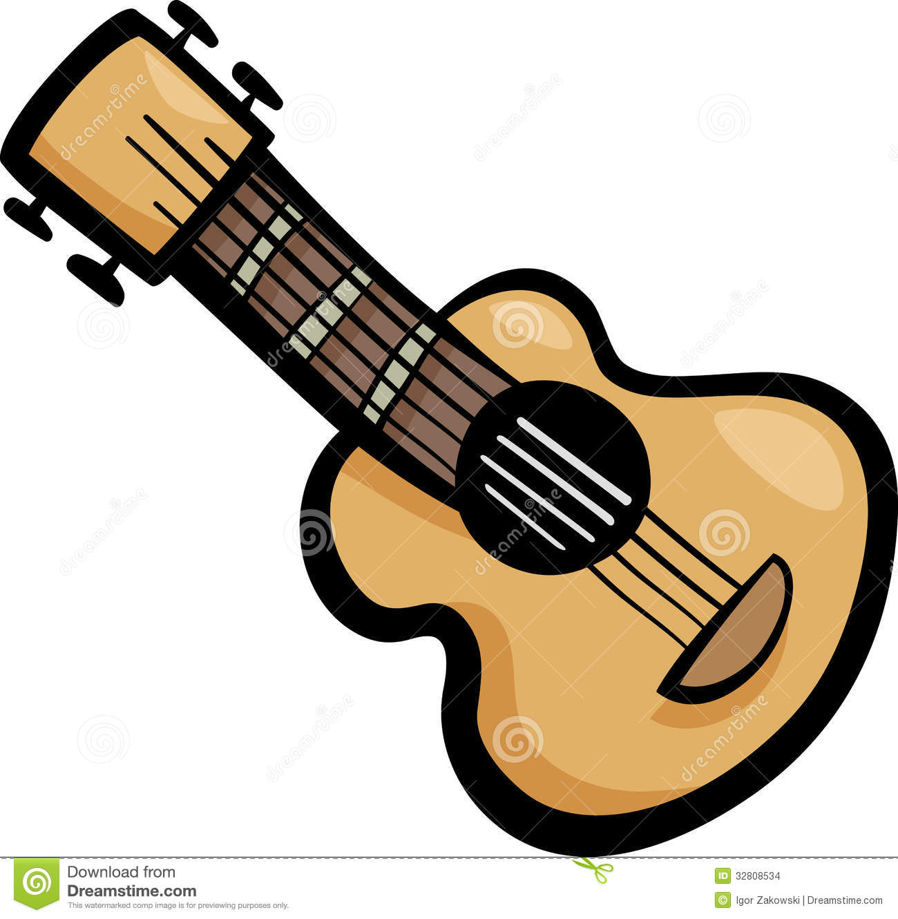 Acoustic Guitar Clipart Guitar Clip Art Cartoon Illustration Acoustic