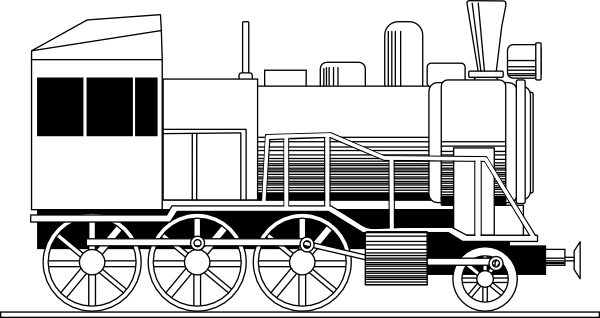 Locomotive Clipart Retro Locomotive Clip Art
