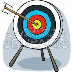 Cartoon Archery Target Clip Art