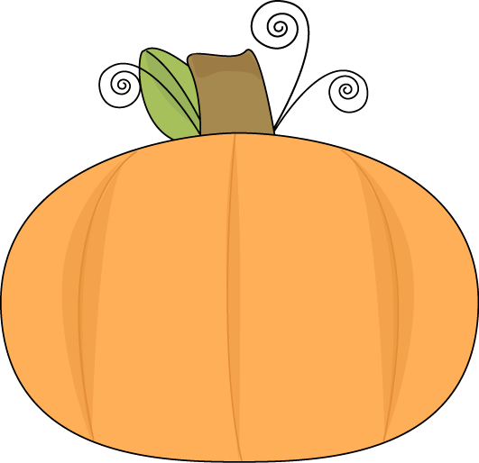 Pumpkin On A Swirly Vine Clip Art Image   Round Pumpkin On A Swirly